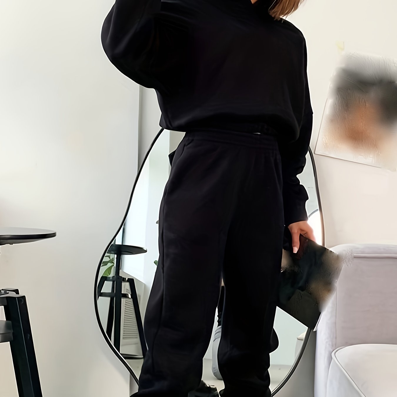 Ensemble Sweat à Capuche Femme Automne/Hiver – Couleur Unie