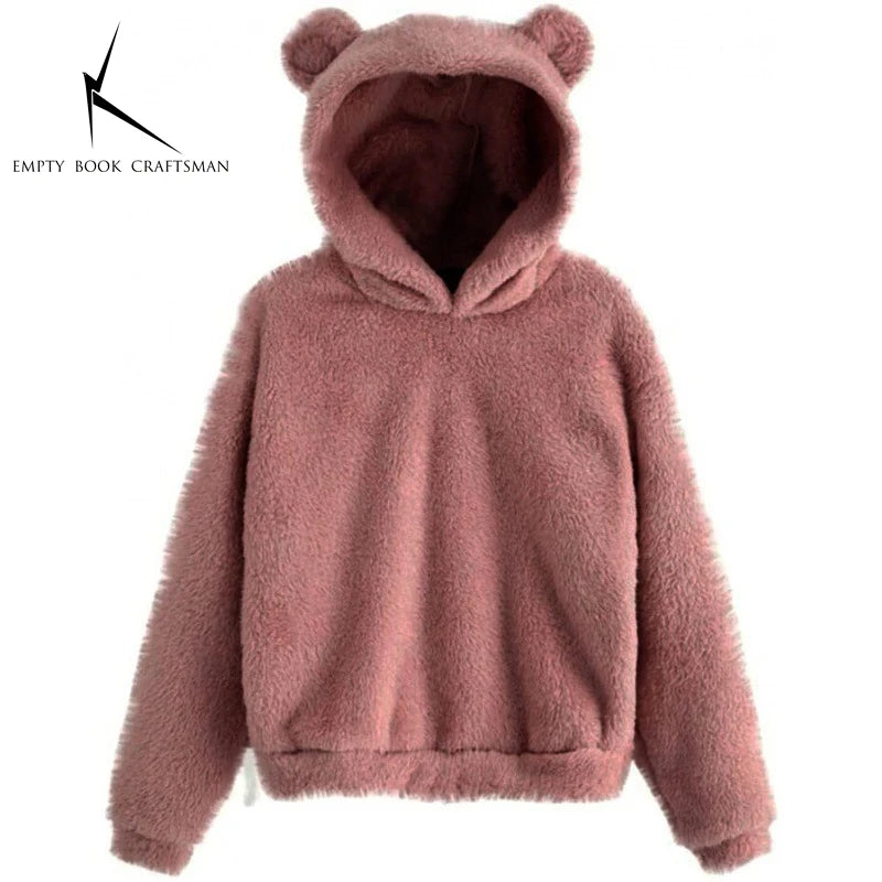 Sweat à Capuche Femme Mignon – Hoodie Chaud Oreilles de Lapin