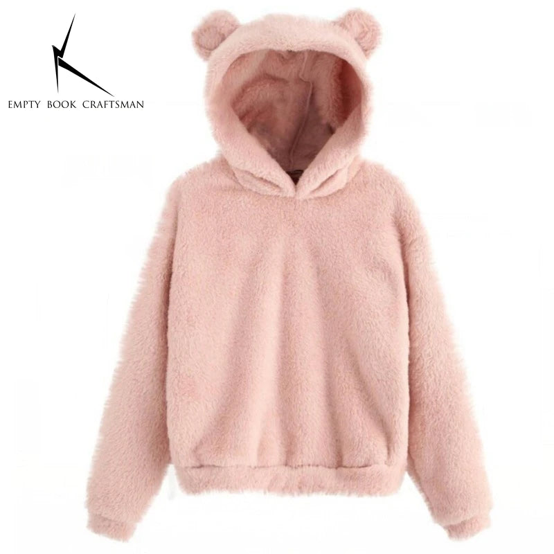Sweat à Capuche Femme Mignon – Hoodie Chaud Oreilles de Lapin