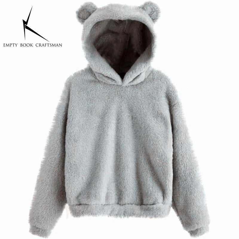 Sweat à Capuche Femme Mignon – Hoodie Chaud Oreilles de Lapin
