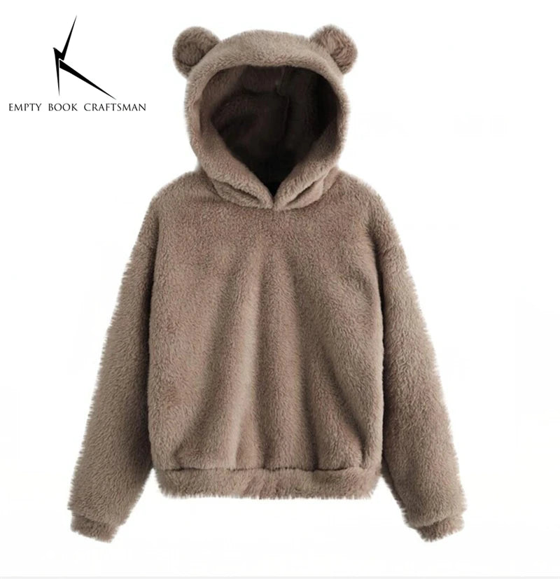 Sweat à Capuche Femme Mignon – Hoodie Chaud Oreilles de Lapin