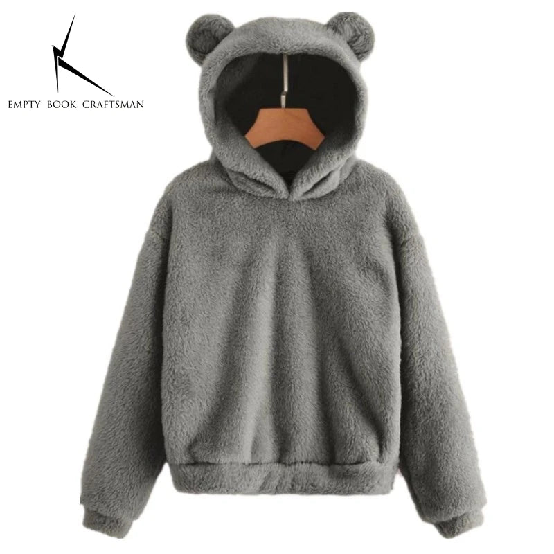 Sweat à Capuche Femme Mignon – Hoodie Chaud Oreilles de Lapin