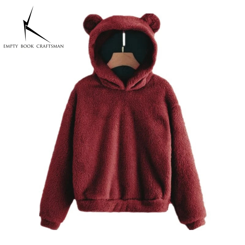 Sweat à Capuche Femme Mignon – Hoodie Chaud Oreilles de Lapin
