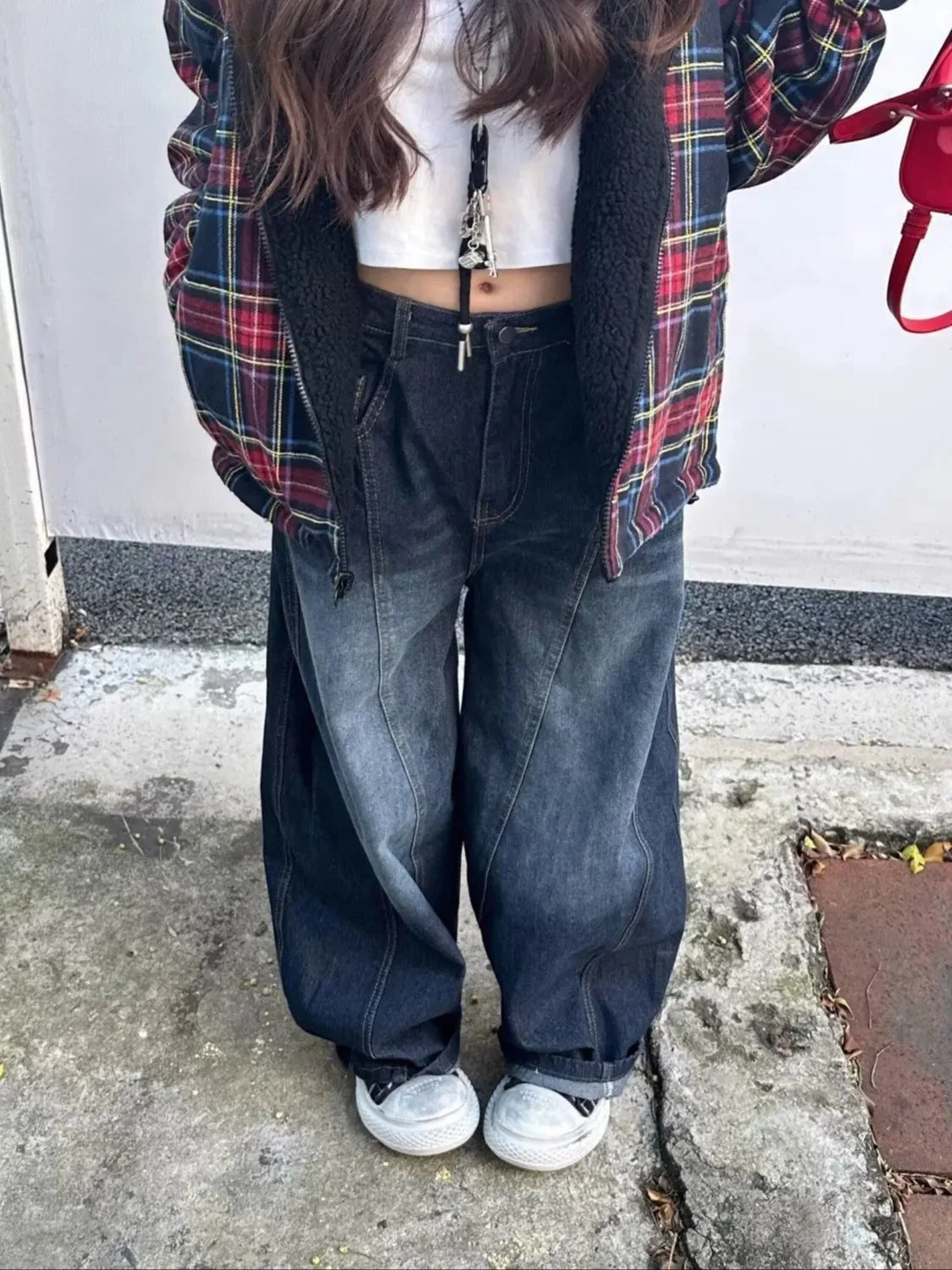 Jean Patchwork Brodé Femme