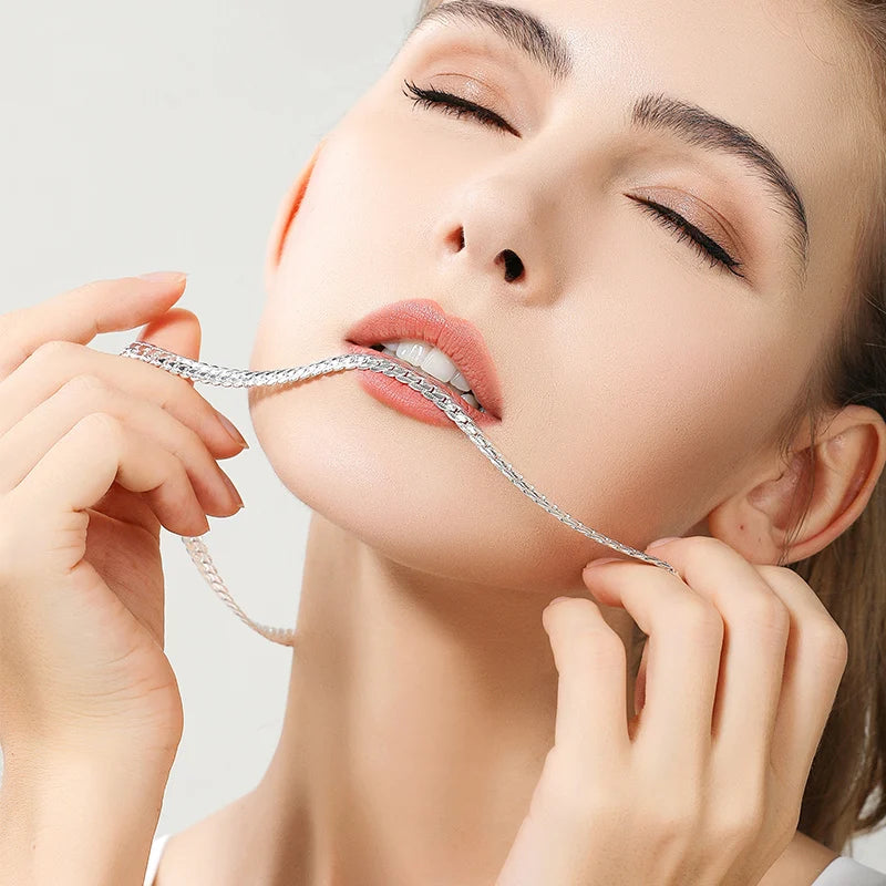 Collier 18K Or/Argent – Bijou Mariage & Fiançailles 6mm, Unisexe