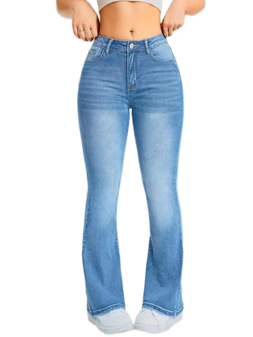 Pantalon Denim Femme Coupe Large