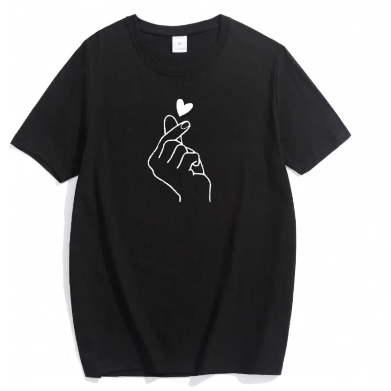 T-shirt femme col rond à imprimé mignon – Style casual